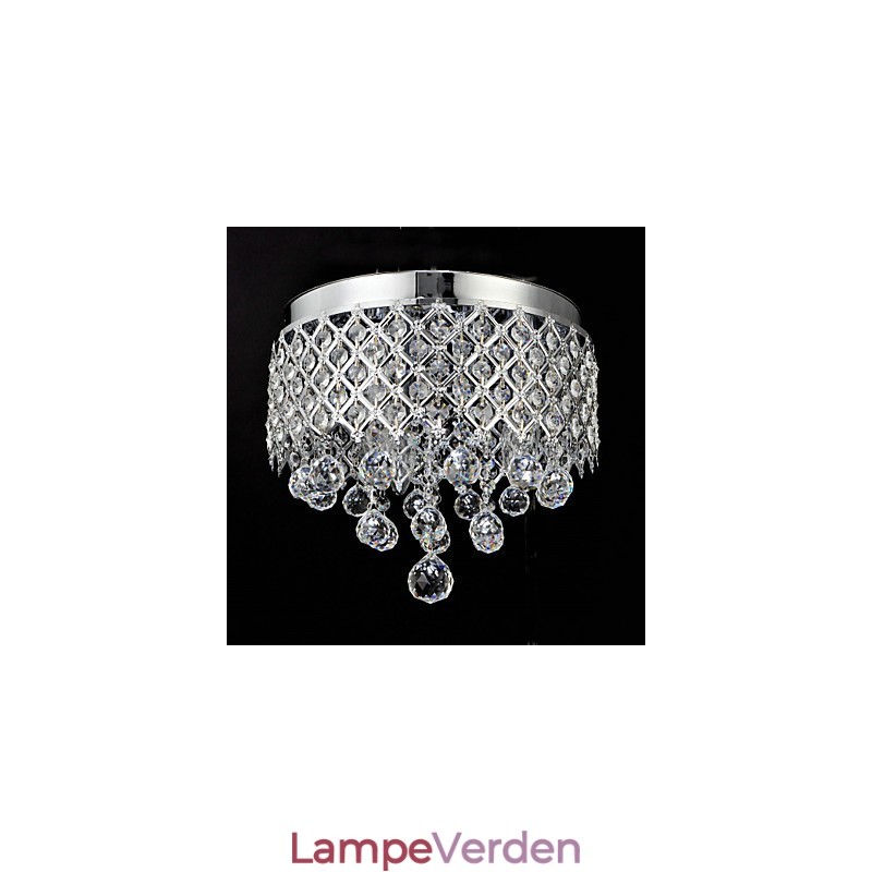 Traditionel Klassisk Krystal Chrome Metal Flush Mount