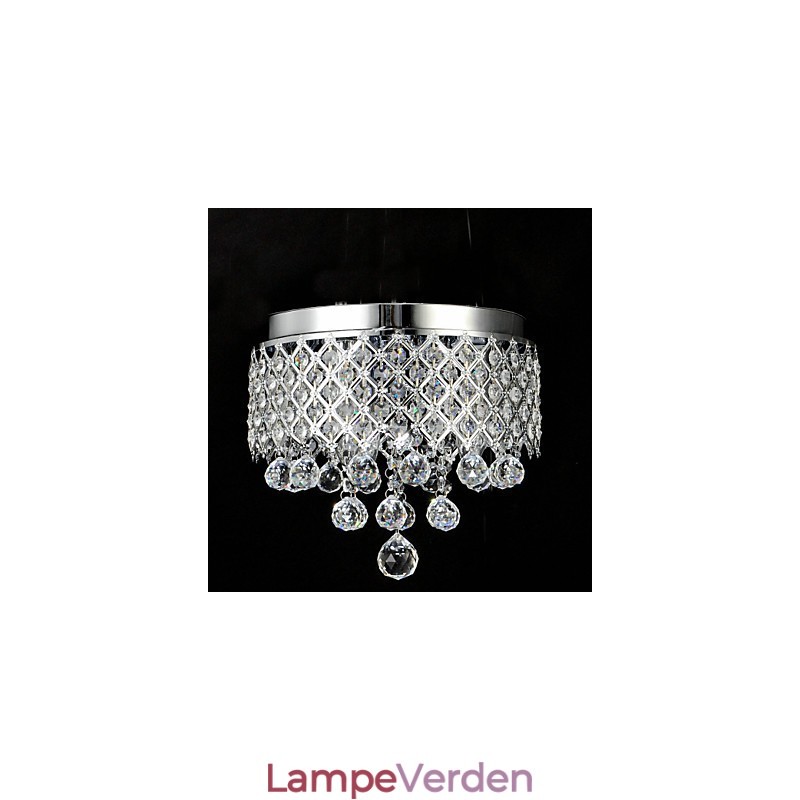 Traditionel Klassisk Krystal Chrome Metal Flush Mount
