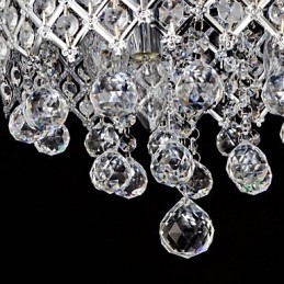 Traditionel Klassisk Krystal Chrome Metal Flush Mount