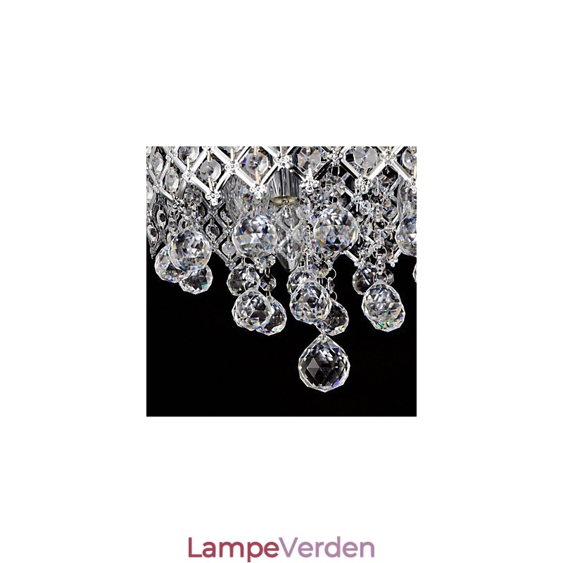 Traditionel Klassisk Krystal Chrome Metal Flush Mount