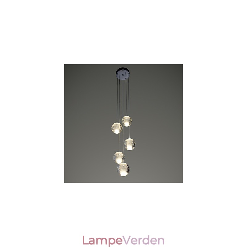 Moderne Pendel Pendel Lamper G4 Retroifit Forkromet Krystal til trappelys