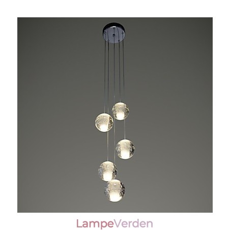 Moderne Pendel Pendel Lamper G4 Retroifit Forkromet Krystal til trappelys Moderne Pendel Pendel Lamper G4 Retroifit Forkromet Krystal til trappelys