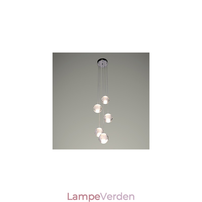 Moderne Pendel Pendel Lamper G4 Retroifit Forkromet Krystal til trappelys