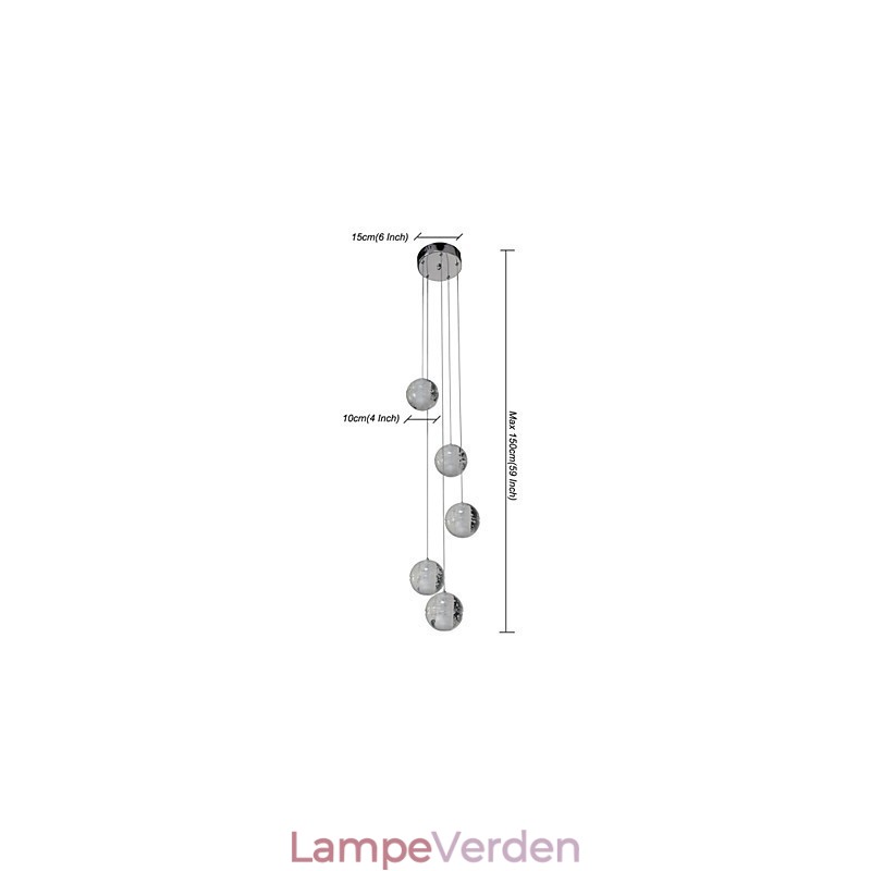 Moderne Pendel Pendel Lamper G4 Retroifit Forkromet Krystal til trappelys