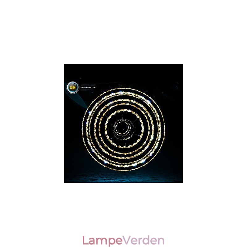 Moderne pendellampe med klar krystal loftslysekrone med D100CM+D80CM+D60CM+D40CM