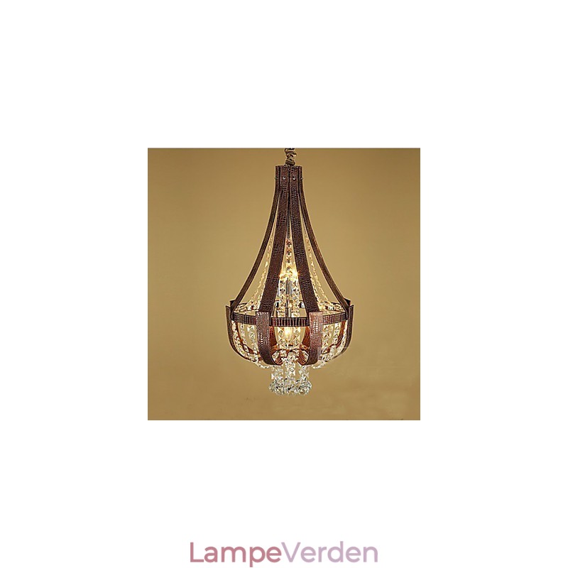 Post Modern Luksus Læder Krystal Creative Lron lysekrone