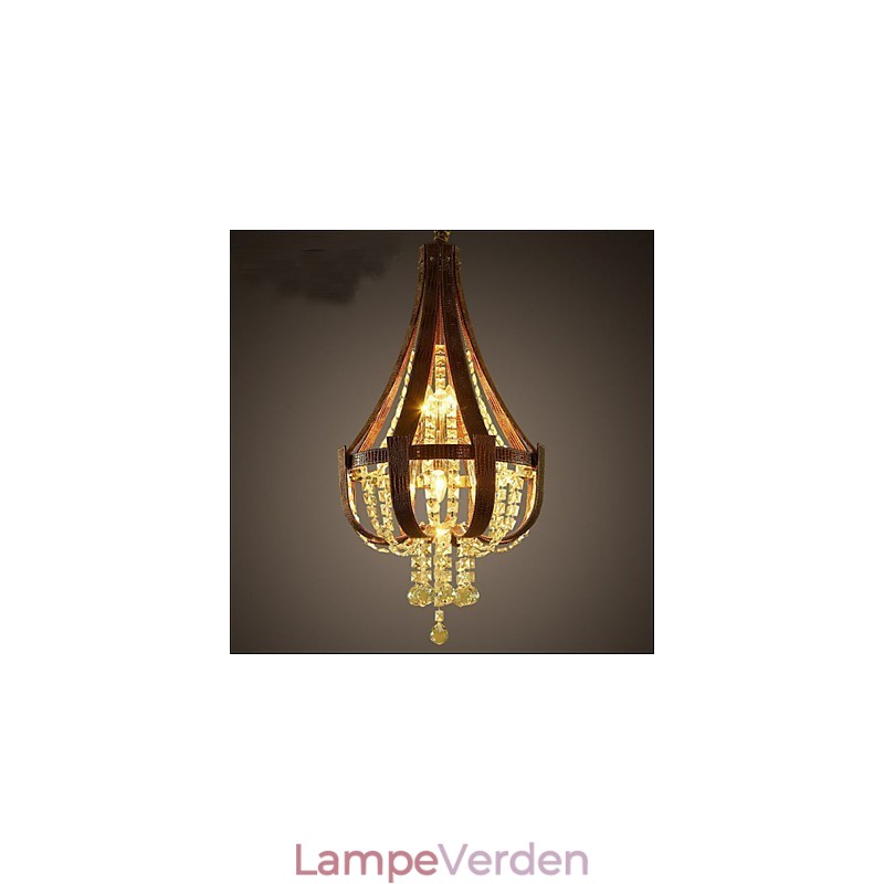 Post Modern Luksus Læder Krystal Creative Lron lysekrone