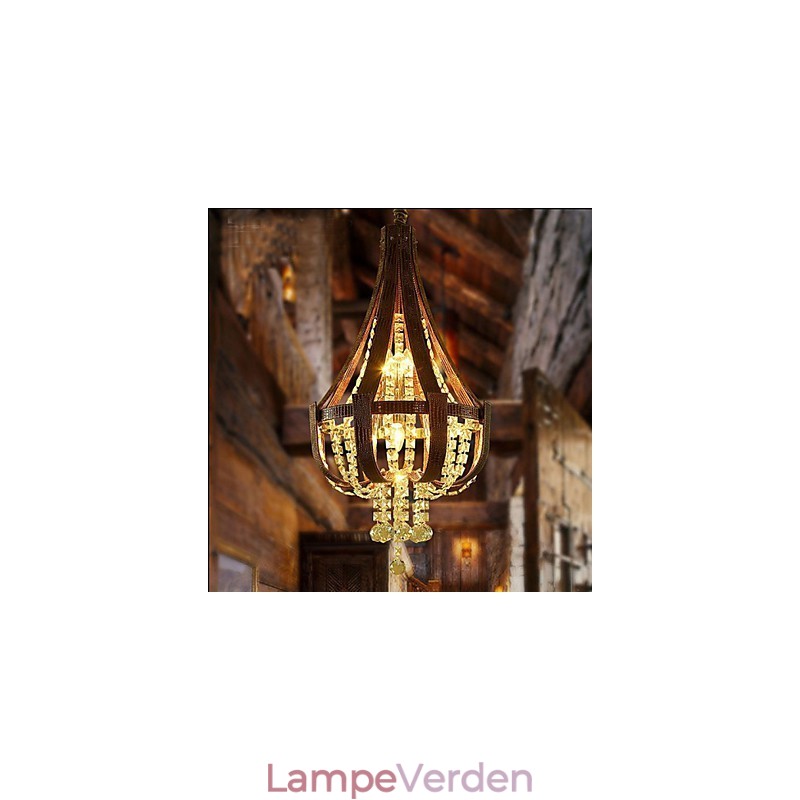 Post Modern Luksus Læder Krystal Creative Lron lysekrone