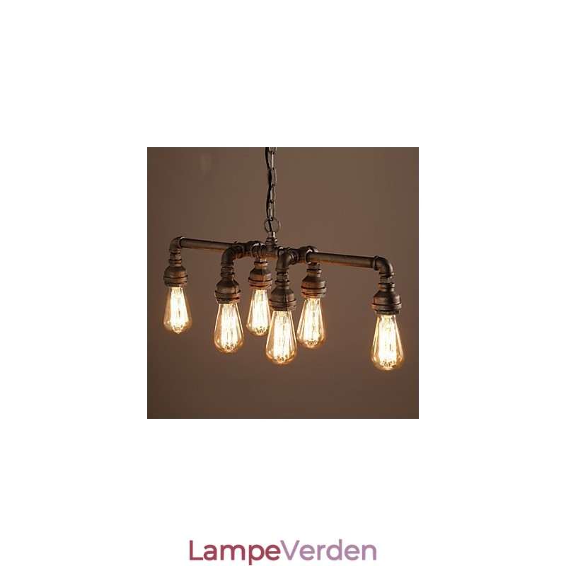Edison Retro Loft Style Vintage Industriel Pendel Light Metal Vandrør Armatur Lampara Colgantes
