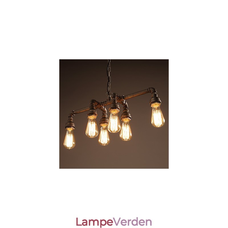 Edison Retro Loft Style Vintage Industriel Pendel Light Metal Vandrør Armatur Lampara Colgantes