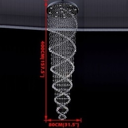 Loftskrystal pendelbelysningslamper 13 lys Moderne Sølv Canpoy Transparent K9 Crystal Armaturer