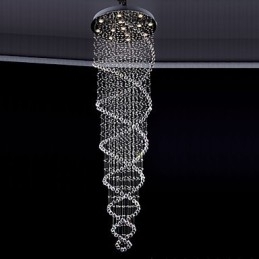 Loftskrystal pendelbelysningslamper 13 lys Moderne Sølv Canpoy Transparent K9 Crystal Armaturer