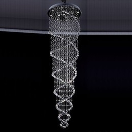 Loftskrystal pendelbelysningslamper 13 lys Moderne Sølv Canpoy Transparent K9 Crystal Armaturer