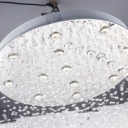 Loftskrystal pendelbelysningslamper 13 lys Moderne Sølv Canpoy Transparent K9 Crystal Armaturer