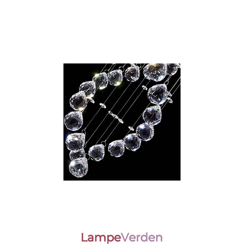 Loftskrystal pendelbelysningslamper 13 lys Moderne Sølv Canpoy Transparent K9 Crystal Armaturer