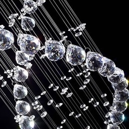 Loftskrystal pendelbelysningslamper 13 lys Moderne Sølv Canpoy Transparent K9 Crystal Armaturer