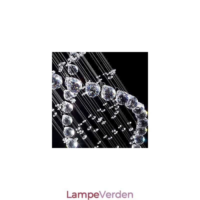 Loftskrystal pendelbelysningslamper 13 lys Moderne Sølv Canpoy Transparent K9 Crystal Armaturer