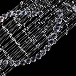 Loftskrystal pendelbelysningslamper 13 lys Moderne Sølv Canpoy Transparent K9 Crystal Armaturer