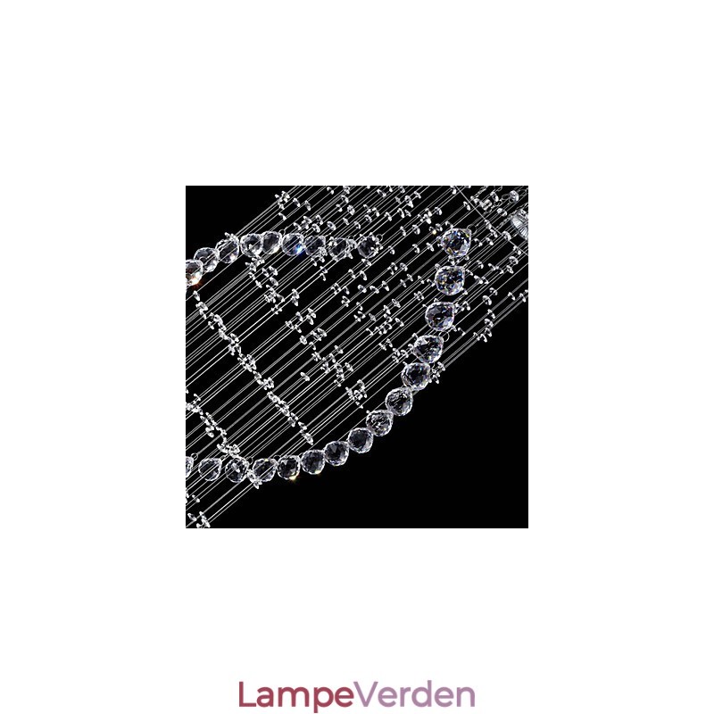 Loftskrystal pendelbelysningslamper 13 lys Moderne Sølv Canpoy Transparent K9 Crystal Armaturer