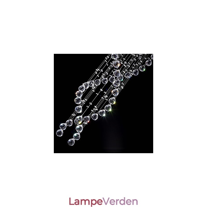Loftskrystal pendelbelysningslamper 13 lys Moderne Sølv Canpoy Transparent K9 Crystal Armaturer