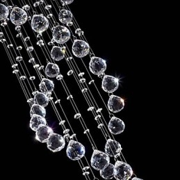 Loftskrystal pendelbelysningslamper 13 lys Moderne Sølv Canpoy Transparent K9 Crystal Armaturer