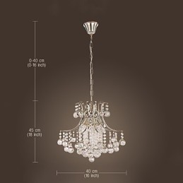 Pendel Luxury Modern Crystal Living 6 lys