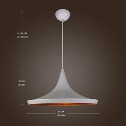 Moderne moderne landretro maleri pendellampe i metal
