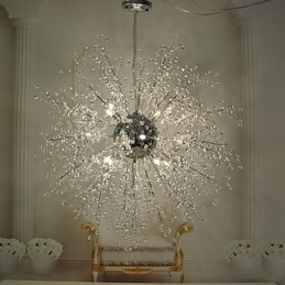 Globe Crystal Chrom Metal Lysekrone Pendel Light