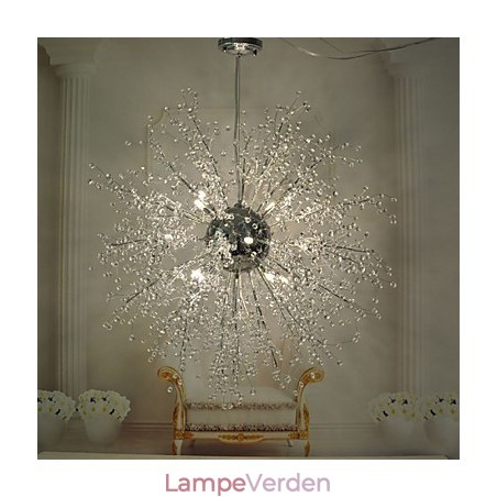Globe Crystal Chrom Metal Lysekrone Pendel Light
