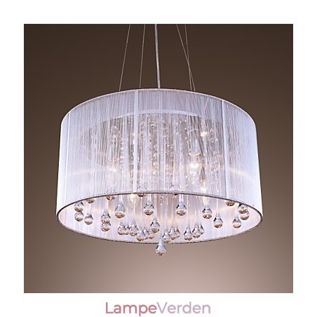 Moderne moderne trommekrystal galvaniseret metal pendellampe Moderne moderne trommekrystal galvaniseret metal pendellampe