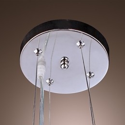 Moderne moderne trommekrystal galvaniseret metal pendellampe