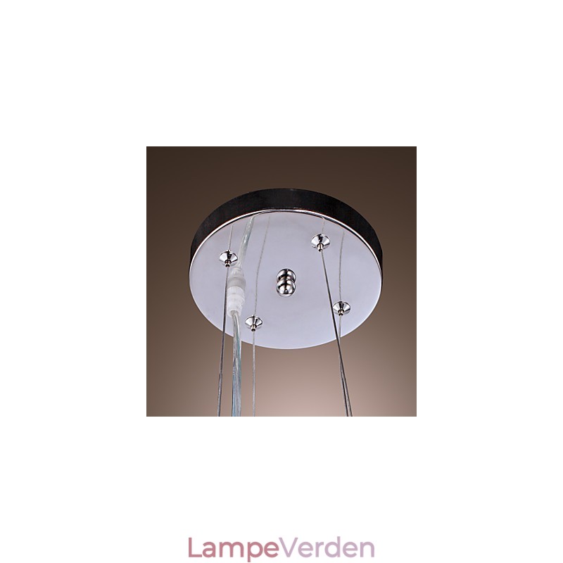 Moderne moderne trommekrystal galvaniseret metal pendellampe
