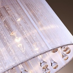 Moderne moderne trommekrystal galvaniseret metal pendellampe