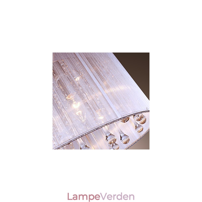 Moderne moderne trommekrystal galvaniseret metal pendellampe