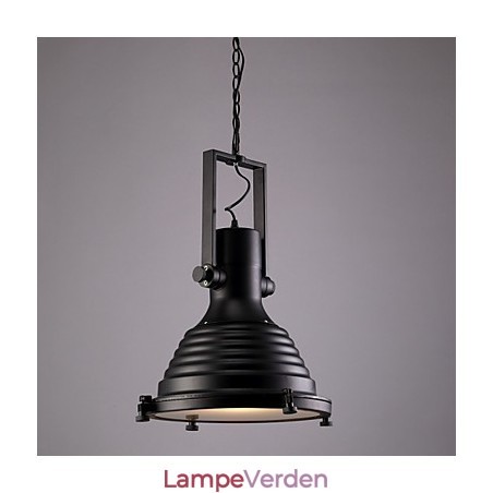 Sort retro jern pendel og glasskærm butik Sort retro jern pendel og glasskærm butik