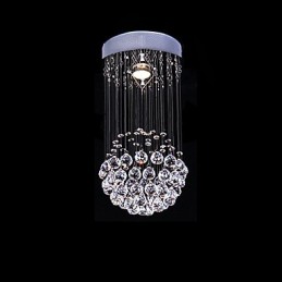 Moderne moderne krystal galvaniseret metal lysekrone Flush Mount