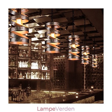 Vedhæng 1 lys vintage minimalistisk jernmaleri