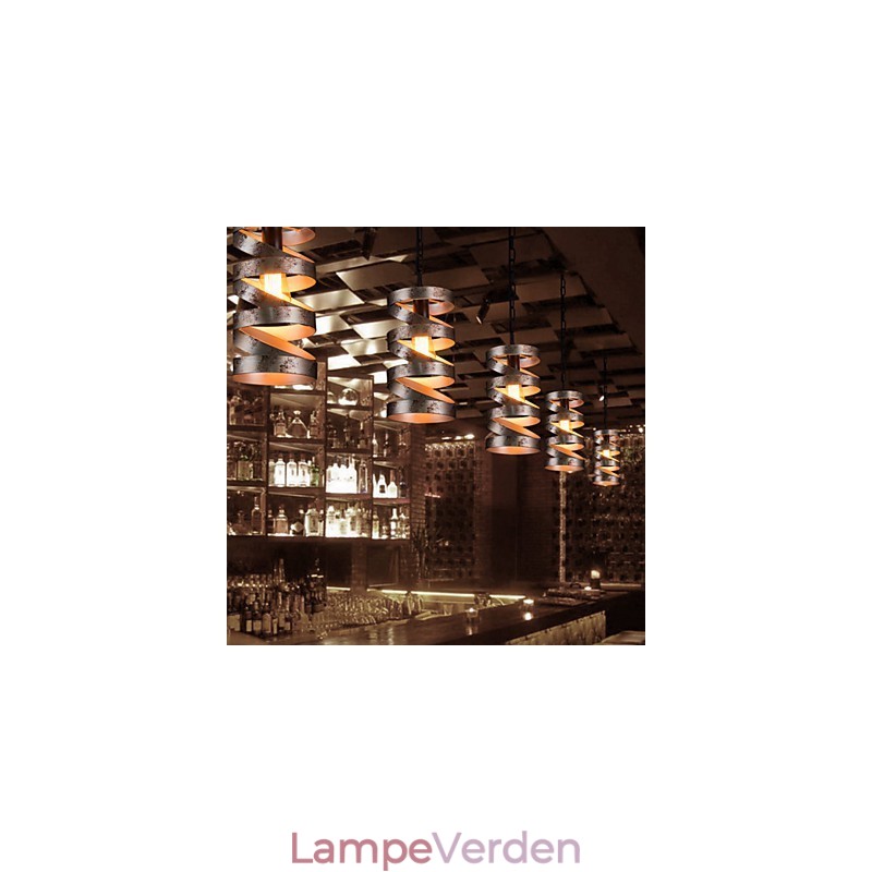 Vedhæng 1 lys vintage minimalistisk jernmaleri