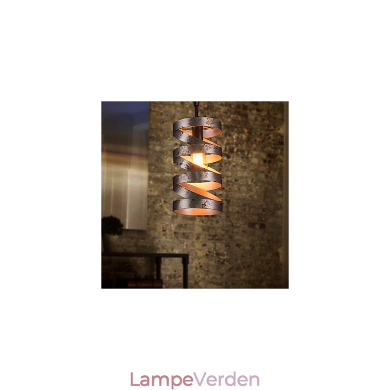 Vedhæng 1 lys vintage minimalistisk jernmaleri