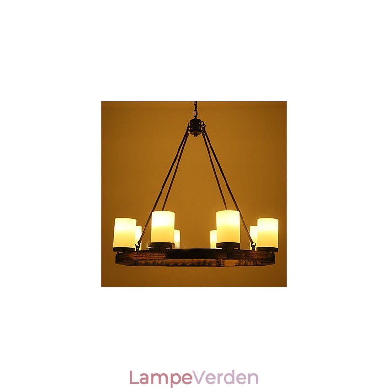 Vintage gammel træ lysekrone Do