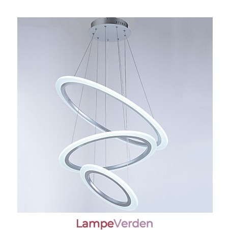Akryl Pendel Lamper Lysekrone Loftsbelysning med DIY 3 ringe