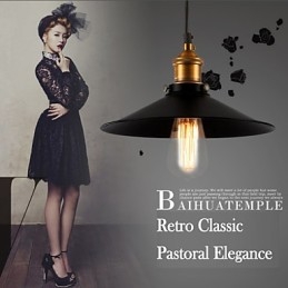 Europæisk stil Retro Klassisk Pendel Art Droplight Giv Pære Diameter 30CM
