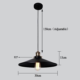 Europæisk stil Retro Klassisk Pendel Art Droplight Giv Pære Diameter 30CM