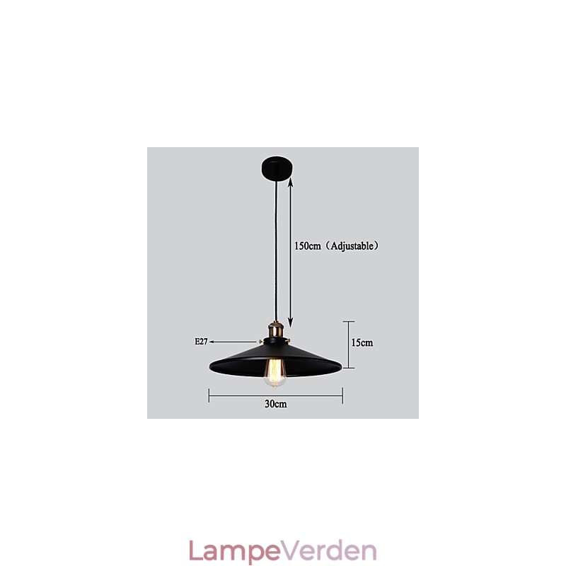 Europæisk stil Retro Klassisk Pendel Art Droplight Giv Pære Diameter 30CM