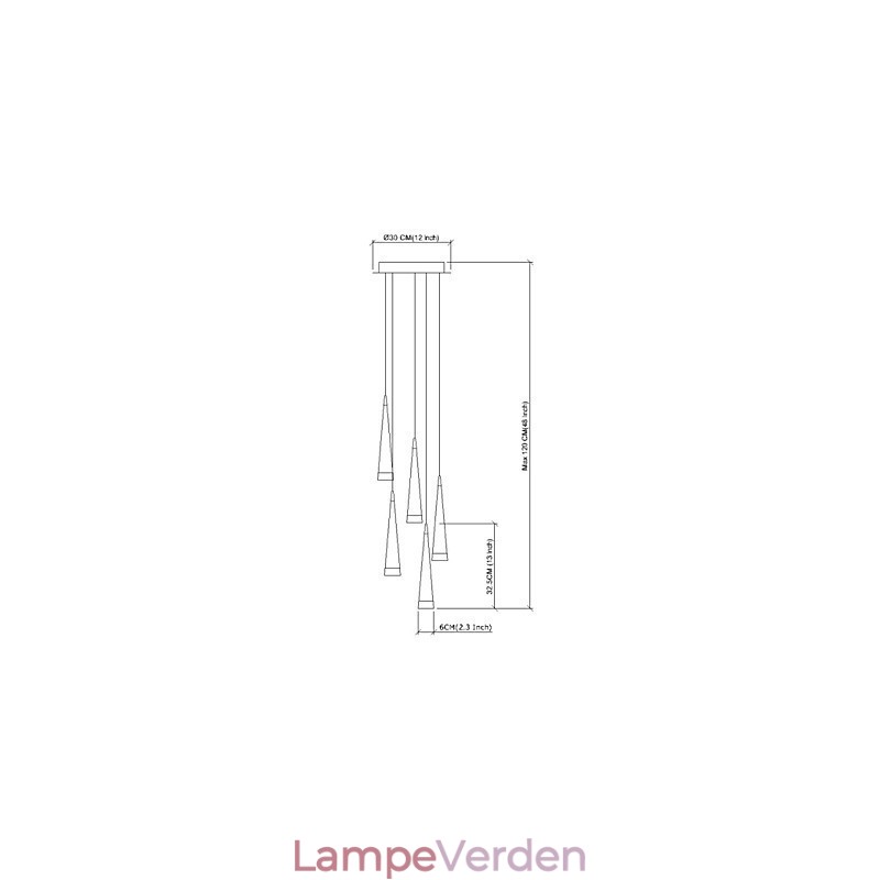 Moderne moderne pendel i krommetal