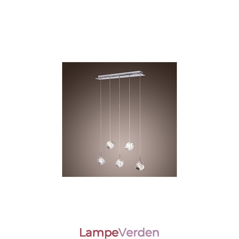 Moderne moderne ø-krystal-krom pendel