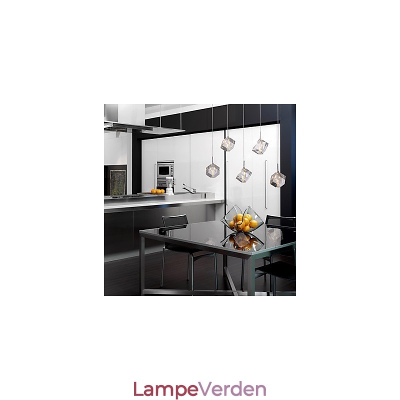 Moderne moderne ø-krystal-krom pendel