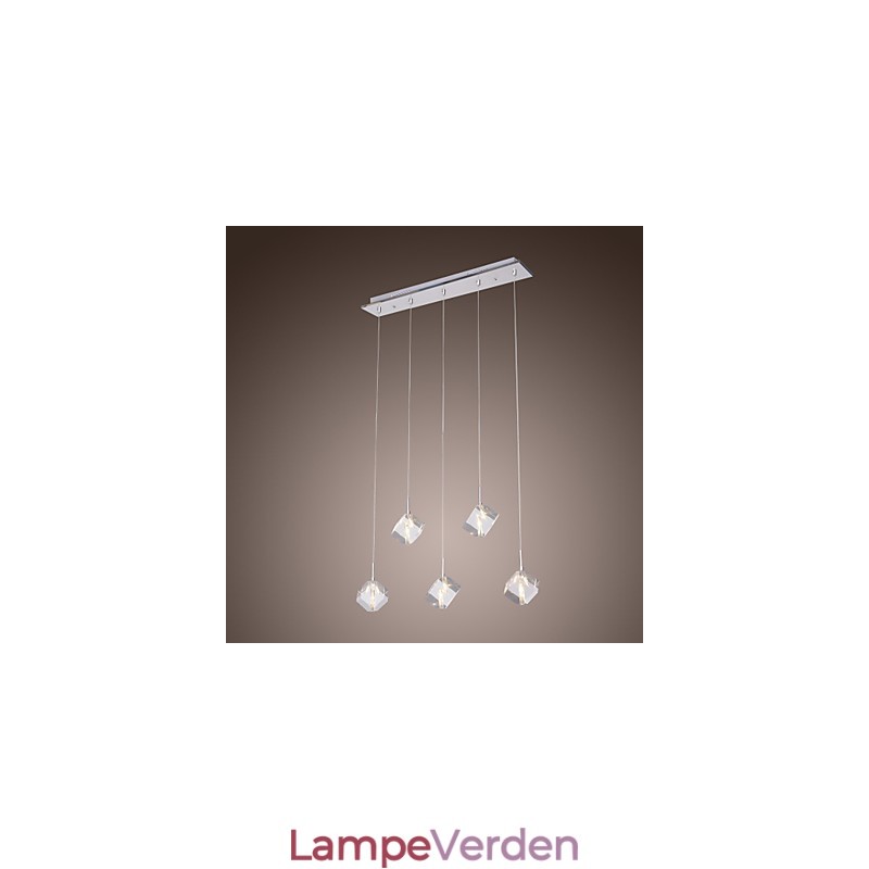 Moderne moderne ø-krystal-krom pendel