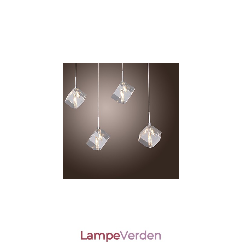 Moderne moderne ø-krystal-krom pendel