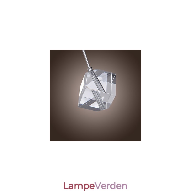 Moderne moderne ø-krystal-krom pendel